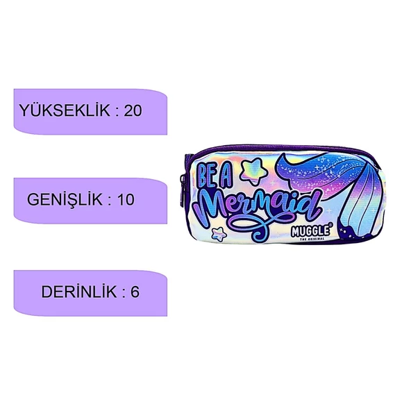 Muggle 2 Bölmeli Mermaid Kalemlik MU-9027 - 2