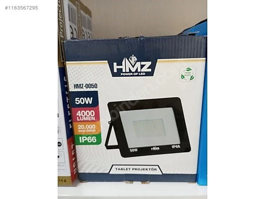 HMZ SMD LED 50W Döküm Slim Led Projektör Beyaz