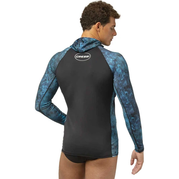 Cressi Cobia Rashguard Shirt  BLUE CAMO S - 3