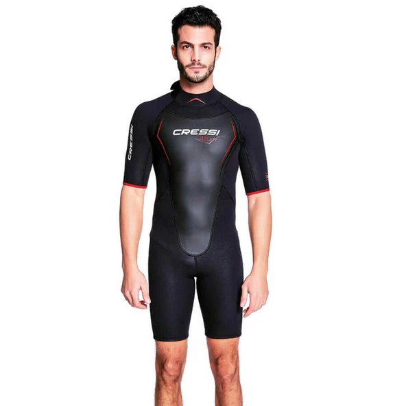 Cressi Altum Man Shorty Yüzme Elbisesi  BLACK - RED 3MM - M