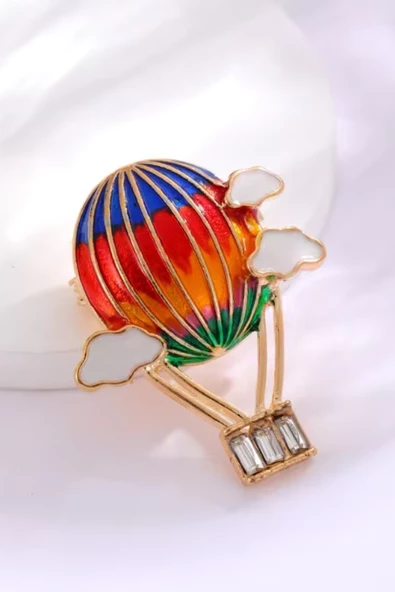 Uçan Renkler Balon Broşu - Resim 3