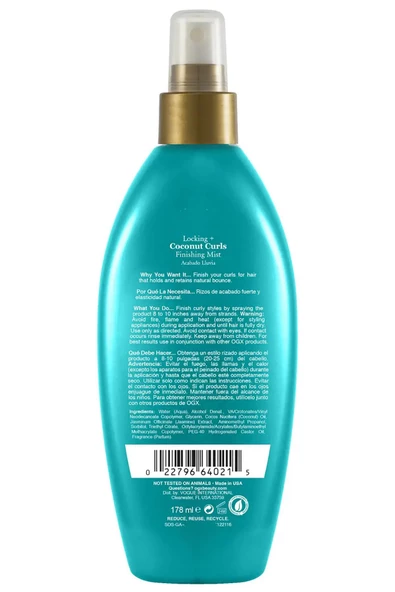 OGX Locking+ Coconut Curls Bukle Belirginleştirici Saç Spreyi 177ML - 2