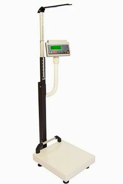 MEDKİMSAN,Boy Ölçerli Dijital Baskül | 300 kg Tartar | 50 gr Hassasiyet | 210 cm Boy Ölçer - 3