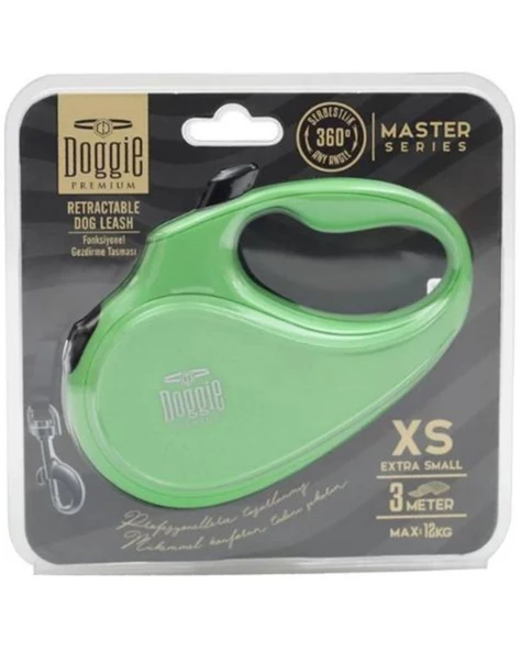 Doggie Otomatik Köpek Tasması Master XS 12 kg 3 mt Yeşil