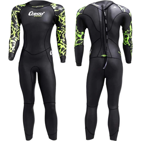 Cressi Kuwae Man Yüzücü Elbisesi  2MM - NO:5 / XL BLACK/GREEN