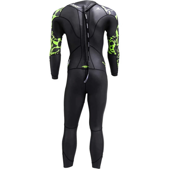 Cressi Kuwae Man Yüzücü Elbisesi  2MM - NO:4 / / L BLACK/GREEN - Resim 3