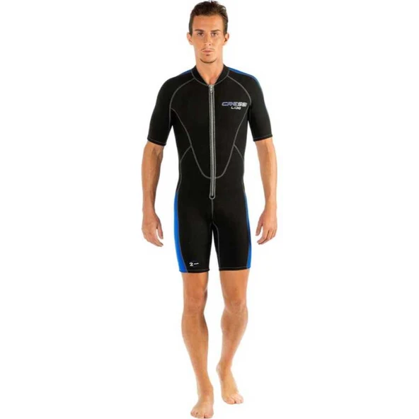 Cressi Lido Man Shorty Dalış Elbisesi  BLACK - BLUE 2MM - S ürün görseli 1