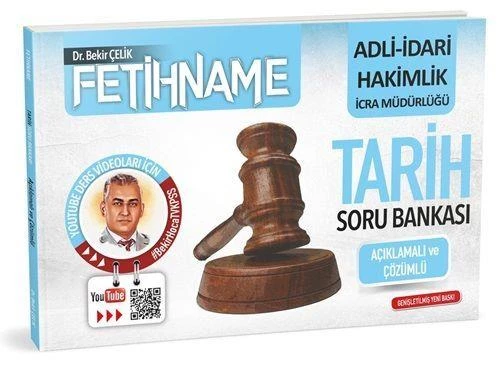 Adli İdari Hakimlik İcra Müdürlüğü FETİHNAME Tarih Soru Bankası Bekir Çelik