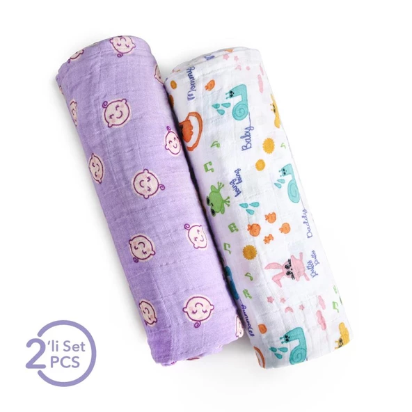 Milk&Moo Müslin Örtü 2'Li Set Milk&Moo Friends - 5