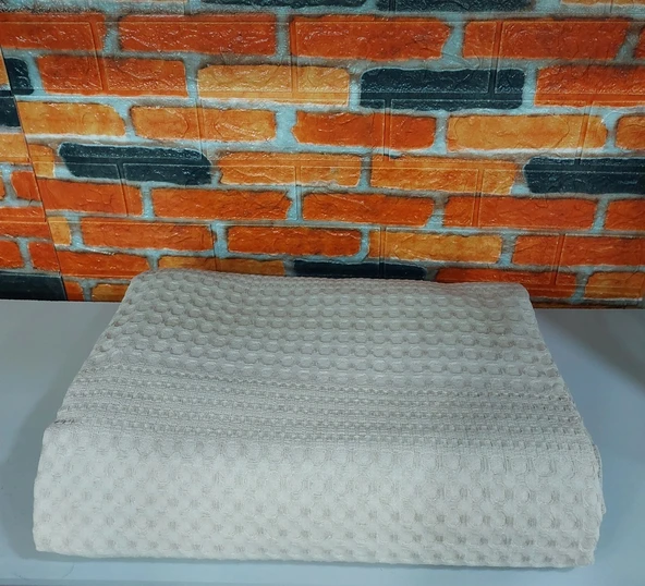 Şaheser %100 Pamuk Çift Kişilik Pike 240x220 (Tek Pike)-Sütlü Kahve - 3