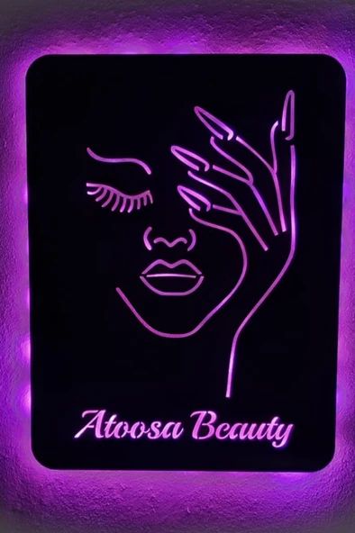Veraart Işıklı Kişiselleştirilebilir Kadın Temalı Tablo Biana Dekoratif Gece Lambası