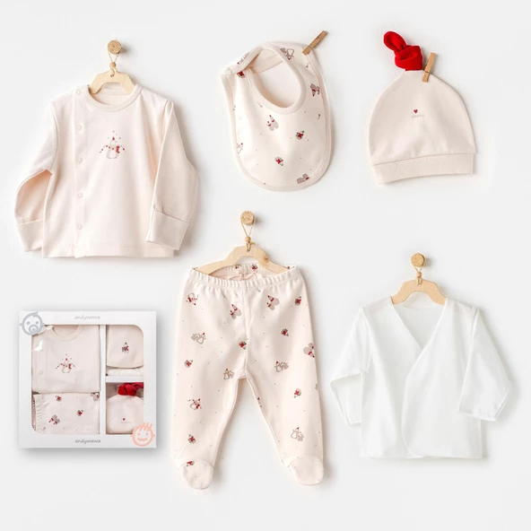 Bebek Hastane Çıkışı 5 Parça Newborn Set Penguin AC25340
