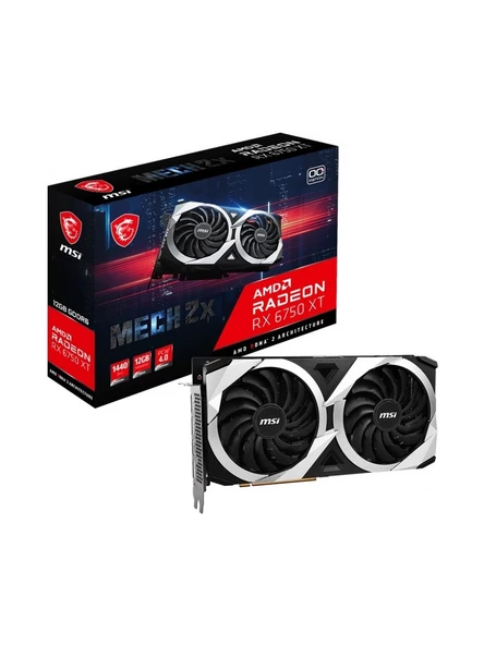MSI RX 6750 XT Mech 2X OC 192 Bit GDDR6 12 GB Ekran Kartı - 1