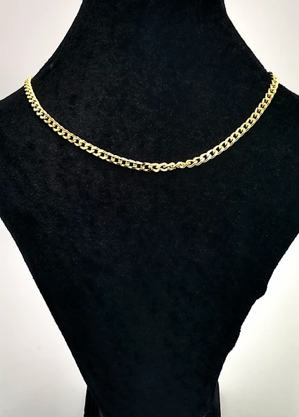 Gold Renk Zincir Figürlü Kararmaz Özel Tasarım Kolye ürün görseli 1