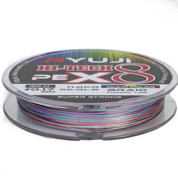 Ryuji Hi-Tech X8 150m 0.13mm Multi Color İp Misina  Standart 0.30 - 6