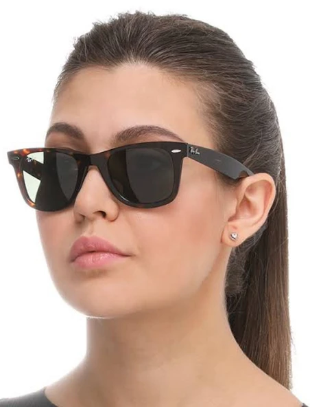 Ray-Ban Wayfarer 2140 902 Dark Tortoise-Green Güneş Gözlüğü - 3
