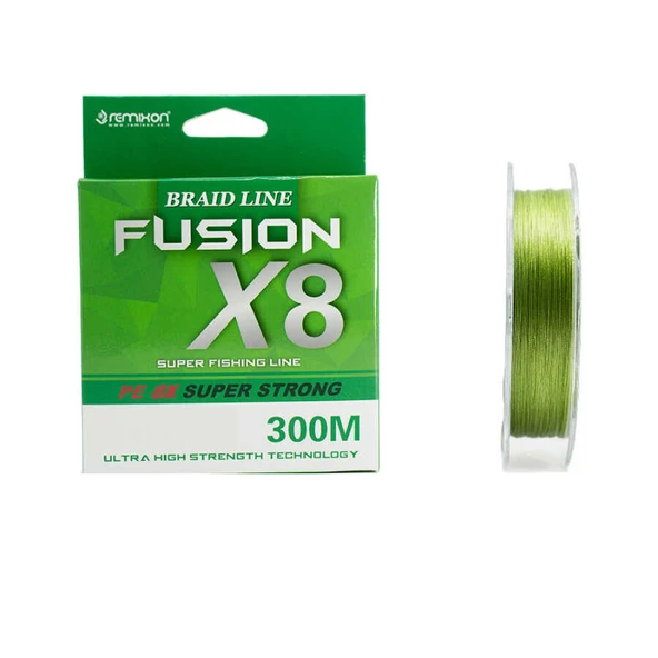 Remixon Fusion 300m X8 Green İp Misina  Standart 0,30mm