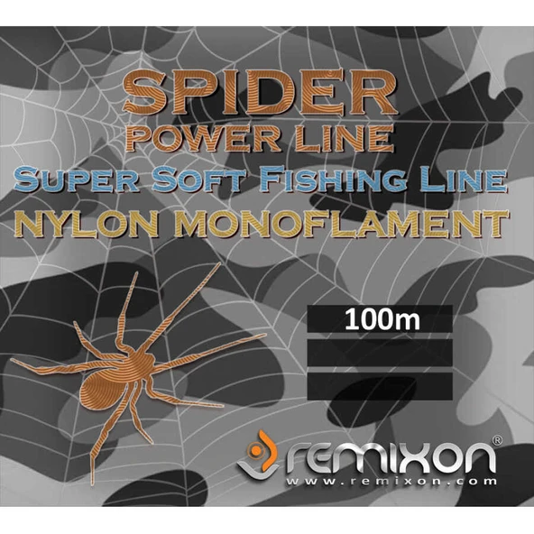 Remixon Spider Serisi 100m Poşet Monofilament Misina  Standart 0,90