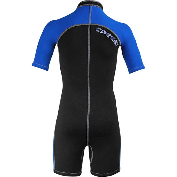 Cressi Lido Junior Shorty Dalış Elbisesi  BLACK / BLUE 2MM - M (10/11 YAŞ) - Resim 2