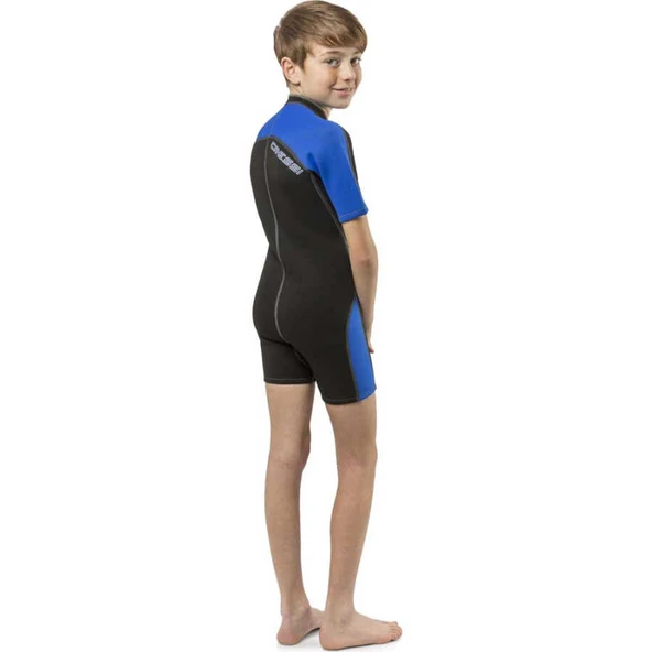 Cressi Lido Junior Shorty Dalış Elbisesi  BLACK / BLUE 2MM - M (10/11 YAŞ) - Resim 10