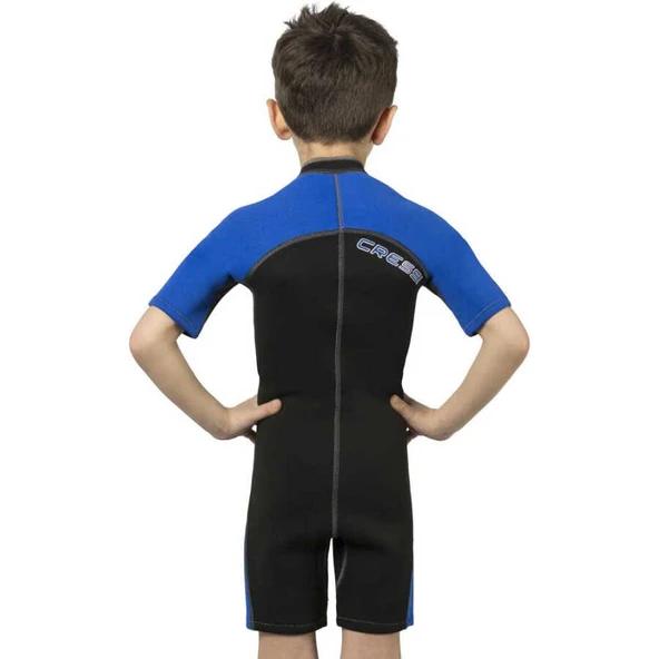 Cressi Lido Junior Shorty Dalış Elbisesi  BLACK / BLUE 2MM - S (8/9 YAŞ) - Resim 11