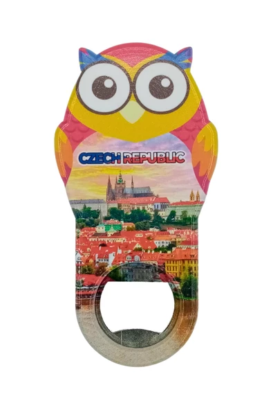 Çek Cumhuriyeti Temalı Baykuş Magnet Kapak Açacak - Resim 3