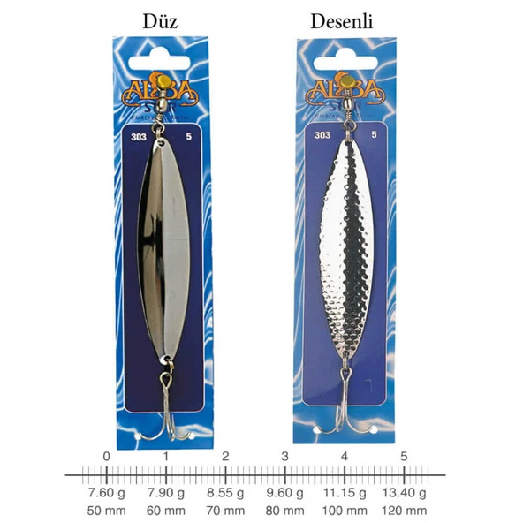 AlbaStar 303 Lüfer Olta Kaşığı  NO:3 DÜZ - Resim 2