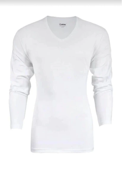 YILDIZ 340 ERKEK MODAL V YAKA UZUN KOL ATLET 10 ADET - Resim 2