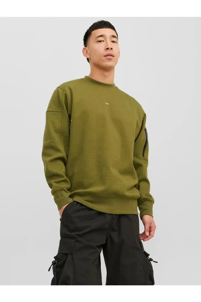 Jack & Jones 12240222 Fermuar Detaylı Erkek Sweatshirt