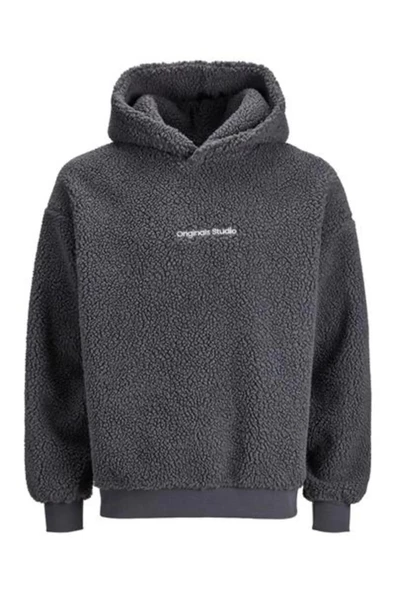 Jack & Jones 12249364 Originals Jorvesterbro Teddy Sweat Hood Sn Erkek Sweatshirt