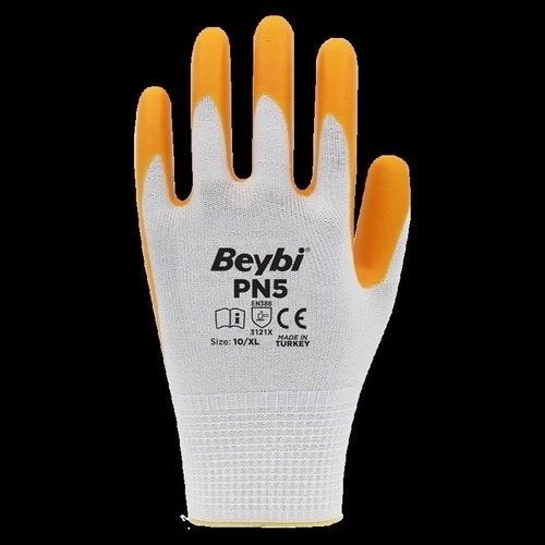 Beybi Pn-5 Sarı Nitril Kaplı Koruyucu 10" 1 Çift Iş Eldiveni - 2