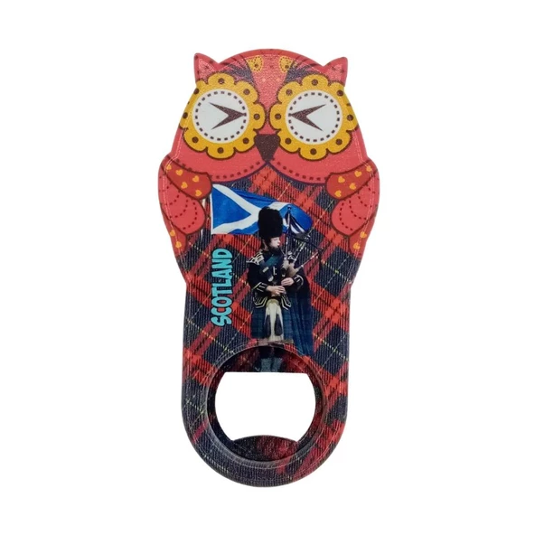 İskoçya Temalı Baykuş Magnet Kapak Açacak ürün görseli