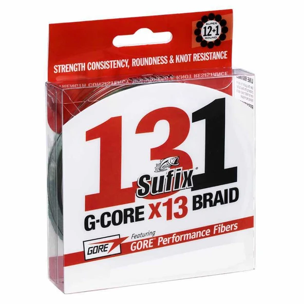 Sufix 131 G-Core X13 İp Misina  LO-VIS GREEN 0.285MM - 300M - 15.88KG ürün görseli 1