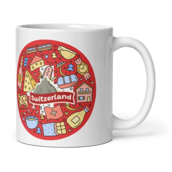 İsviçre Hediye Kutusu 10 Parça Kupa Magnet Anahtarlık Kutu - Resim 3