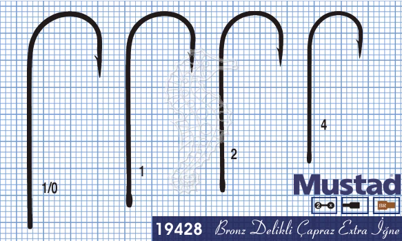 Mustad Olta İğnesi 19428 100lü  Standart NO:2 - Resim 2