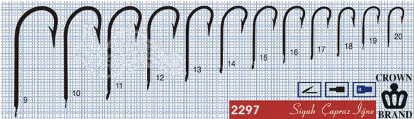 Crown Olta İğnesi 2297 100lü  Standart NO:13 - 2