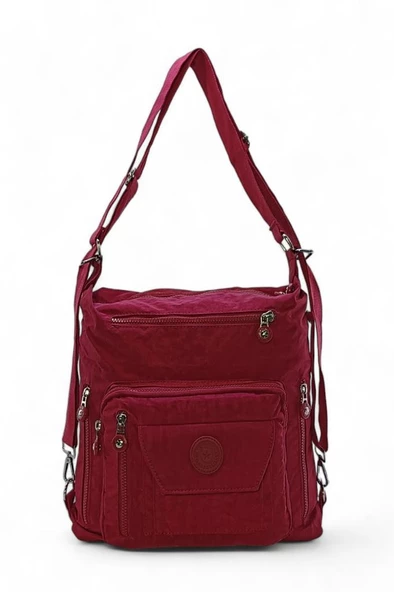 Fonksiyonel Kullanım Kadın Sırt ve Omuz Çantası Çapraz Askılı Bayan Postacı Çanta 30*30 Cm - Resim 7