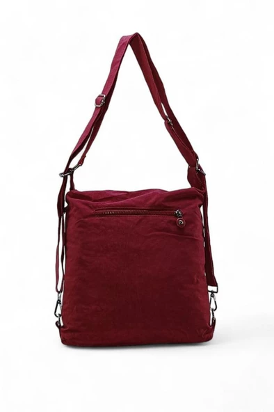 Fonksiyonel Kullanım Kadın Sırt ve Omuz Çantası Çapraz Askılı Bayan Postacı Çanta 30*30 Cm - Resim 10