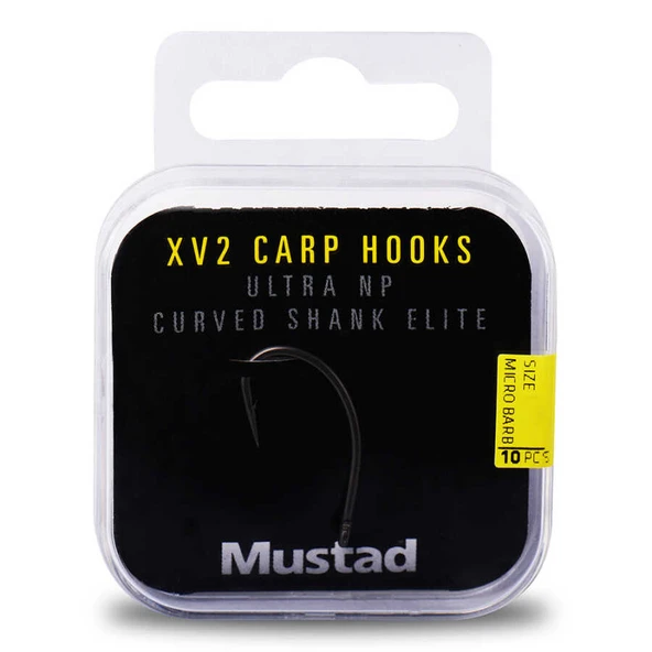 Mustad Carp XV2 Curve Shank Elite Olta İğnesi 60556NP  Standart NO:1 - 10LU - Resim 3