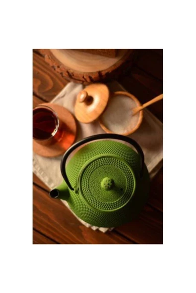 Bambum Taşev T0078 Linden Sümbül Döküm Demlik 750ml Yeşil - 3