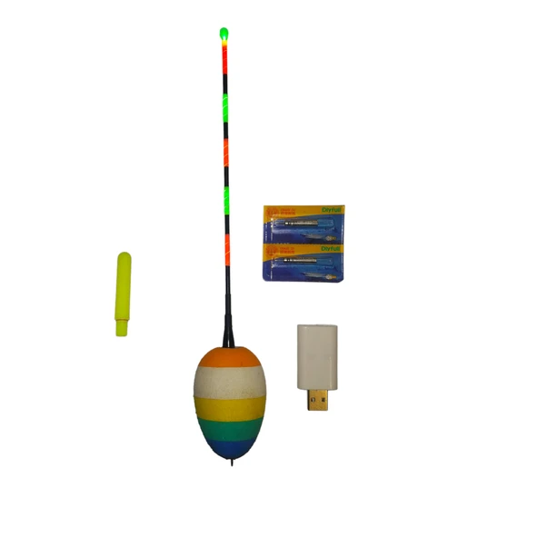 Işıklı Pilli Şarjlı Şamandıra Set - Resim 3