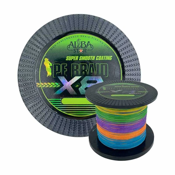 Albastar Carrier 8x Pe İp Misina  MULTICOLOR 0.31MM - 600M - 28.70KG ürün görseli 1
