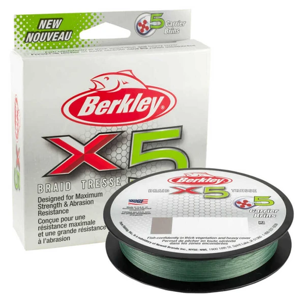 Berkley X5 İp Olta Misinası  LOW-VIS GREEN 0.20MM - 300MT - 13.6KG