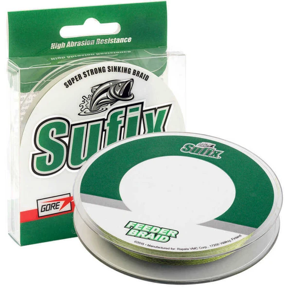 Sufix Feeder Braid İp Misina  OLIVE GREEN 0.08MM - 100MT - 3.6KG ürün görseli 1