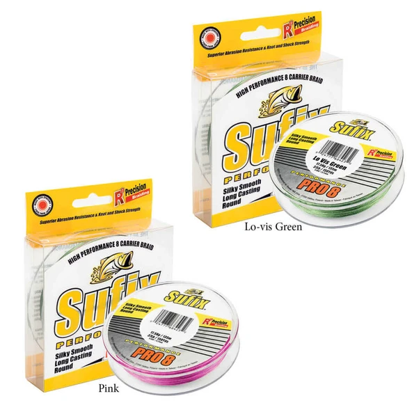 Sufix Performance Pro8 İp Misina  LO VIS GREEN 0.12MM -  275MT - 8.2KG - Resim 2