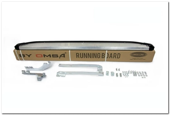 Omsa Line Ford Connect 2014-2021 Blackline Mat Siyah Alüminyum Alınlı Yan Basamak - Resim 2