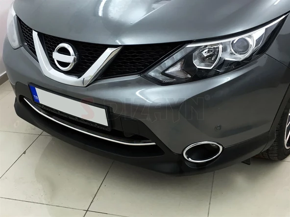 S-Dizayn Nissan Qashqai Krom Ön Tampon Çıtası 2014-2017 - 6