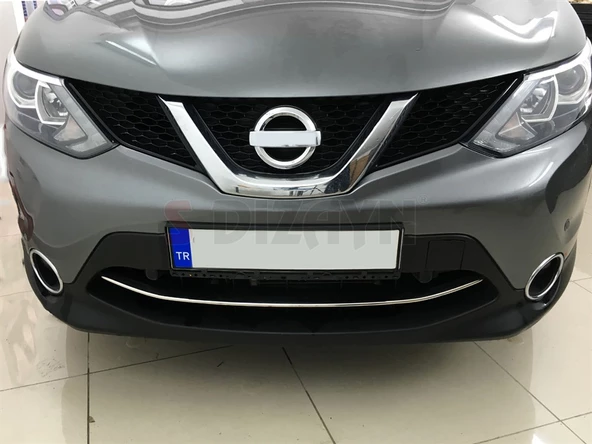 S-Dizayn Nissan Qashqai Krom Ön Tampon Çıtası 2014-2017 - 5