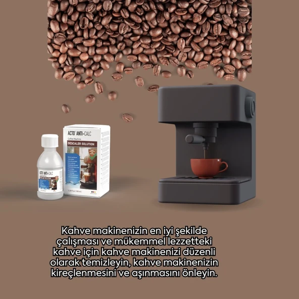 ACTO ANTI-CALC 100 ml  Kahve Makinaları İçin Sıvı Kireç Çözücü