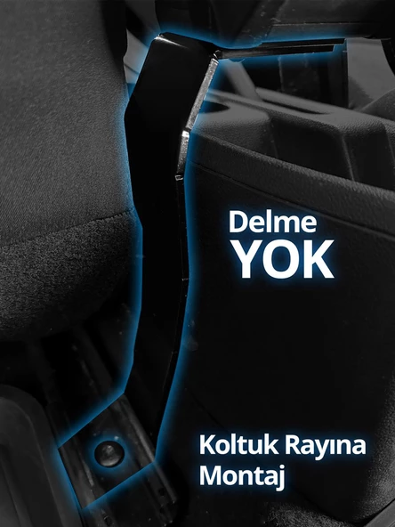 S-Dizayn Renault Megane 3 Kol Dayama Kolçak Çelik Ayaklı ABS Gri 2012-2016 A+Kalite - 5